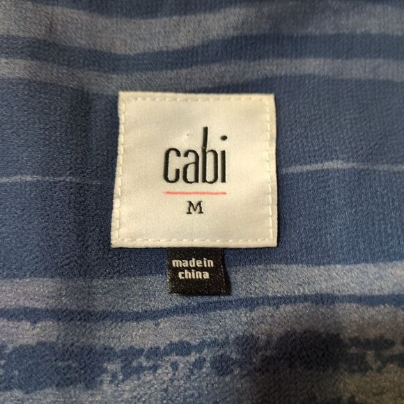 CAbi Blue White Knotted Tie Striped Tank Dress #5264 Nautical Coastal Sz Medium - Picture 7 of 12